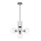 Z-Lite Parsons 4 Light Chandelier, Matte Black & Clear 477-4MB-BN - alternate 1